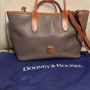 Dooney & Bourke Gray and Tan Satchel